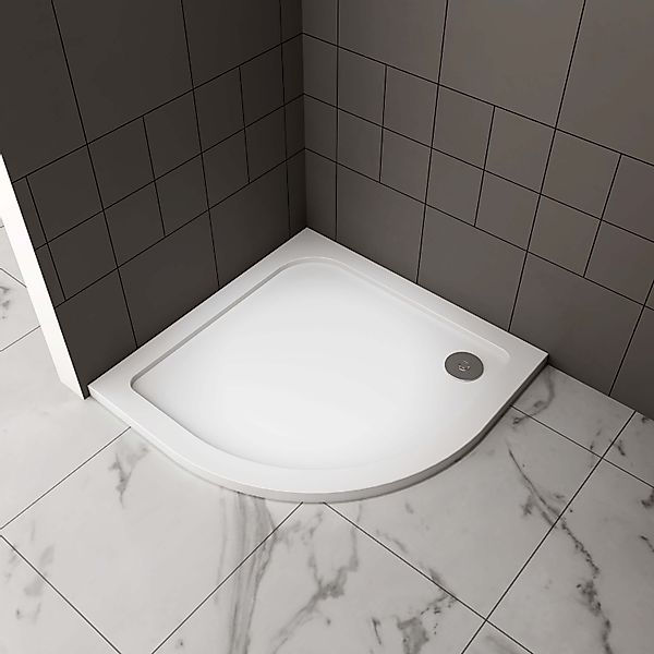 Duschparadies Duschwanne 90mm Abfluss Viertelkreis Duschtasse günstig online kaufen
