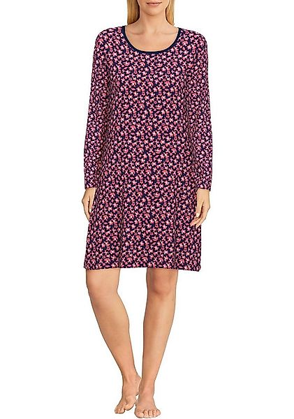 GÖTZBURG Nachthemd Herbstblume florales Design, Langarm, Rundhalsausschnitt günstig online kaufen
