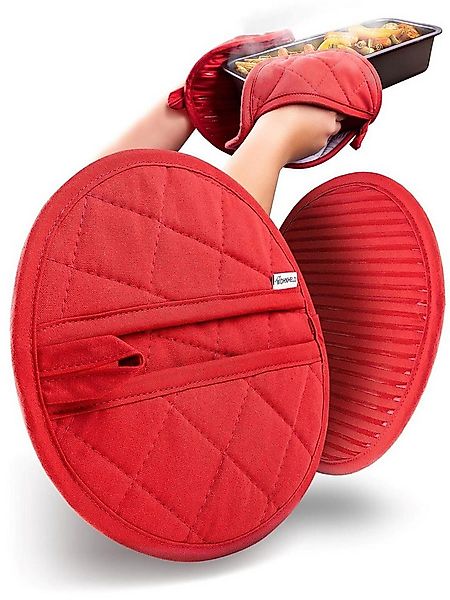 Wohnheld Topflappen Topflappen & Ofenhandschuhe 2er Set hitzebeständig 250° günstig online kaufen