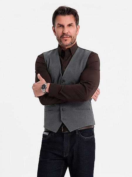 OMBRE Anzugweste Herren-Weste mit klassischem Detail und Futter günstig online kaufen