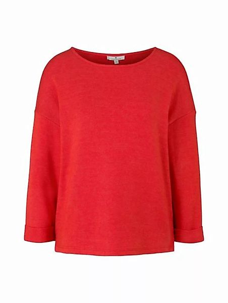 TOM TAILOR Sweatshirt Meliertes Sweatshirt mit 3/4-Arm günstig online kaufen