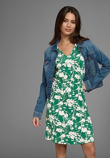 Laura Scott Sommerkleid mit Flügelärmeln, V-Ausschnitt & elastischem Bund günstig online kaufen