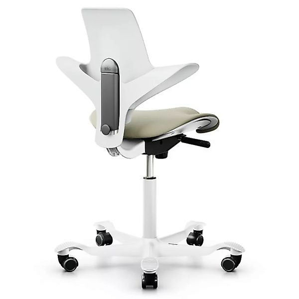 HAG CAPISCO PULS 8020 | White Edition mit Sitzfläche Beige günstig online kaufen
