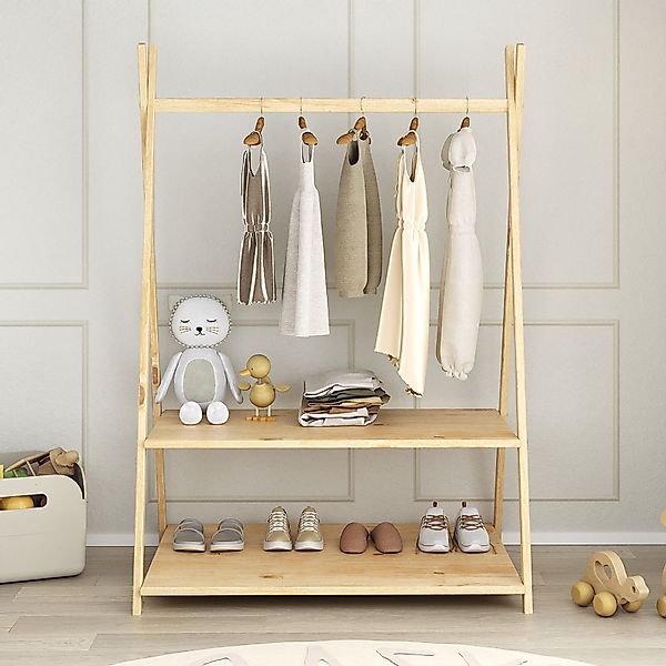 IDIMEX Kinderkleiderschrank DANILO Kindergarderobe freistehend Ablage günstig online kaufen