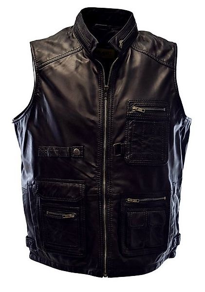 Zimmert Leather Lederweste Julius Schwarz, weiches günstig online kaufen