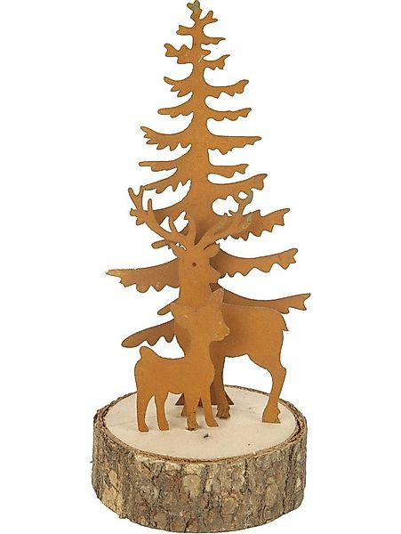 Trend Line Dekobaum TrendLine Deko Baum mit Rentier 6,5 x 6,5 x 16,5 günstig online kaufen