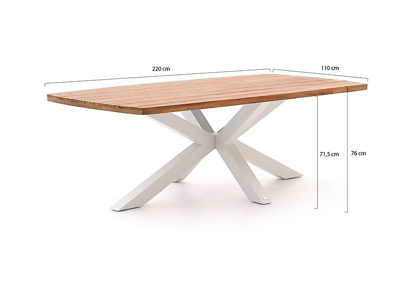 Bellagio Vezzano/Induno Dänisch oval 220 cm Gartenmöbel-Set 7-teilig günstig online kaufen