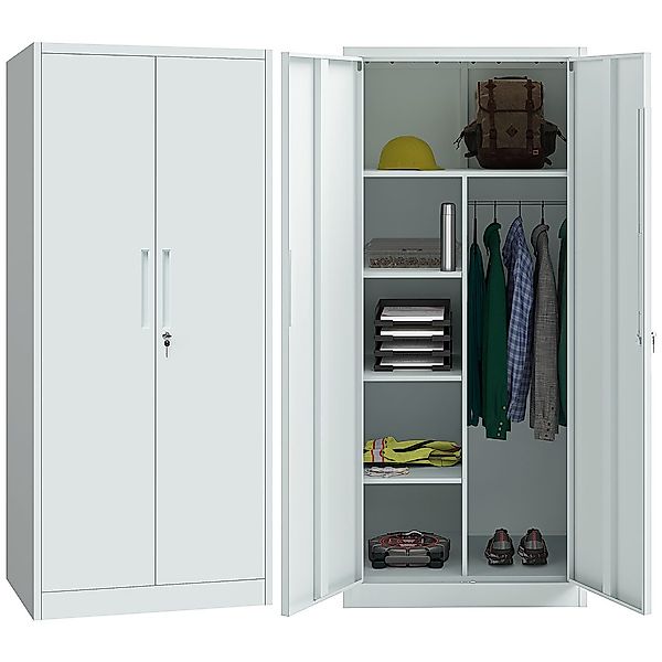 STEELSØN Aktenschrank Regulus (Garderobenschrank, Spind grau, günstig online kaufen