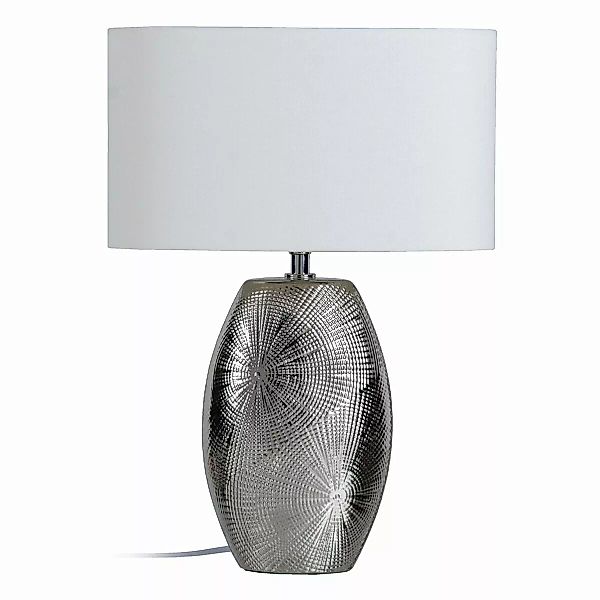 Tischlampe 18 X 31,8 X 44,5 Cm Aus Keramik Silber günstig online kaufen