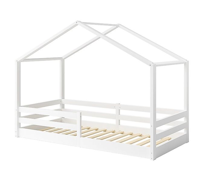 Bellabino Hausbett Abia mit Lattenrost und Rausfallschutz, 90x200 cm (weiß, günstig online kaufen