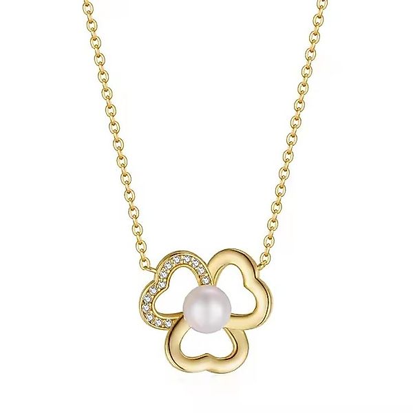 Runde Perlé Perlenkette Blume mit Perle, günstig online kaufen