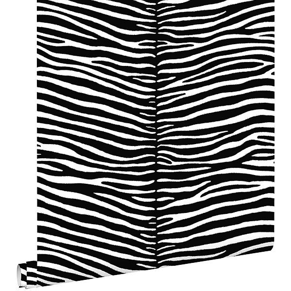 ESTAhome Tapete Zebras Schwarz und Weiß 53 cm x 10,05 m 136807 günstig online kaufen