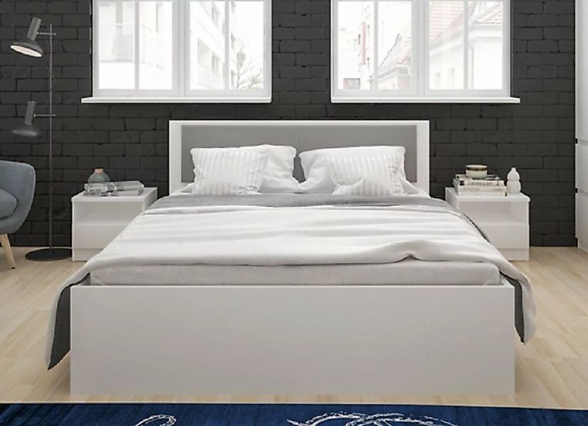 Feldmann-Wohnen Bett BOSTON (mit Hochglanzfronten), Liegefläche 160 x 200 c günstig online kaufen
