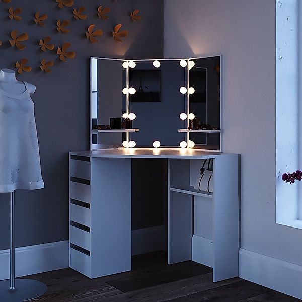 Vicco Schminktisch Arielle, Weiß, 110 cm günstig online kaufen