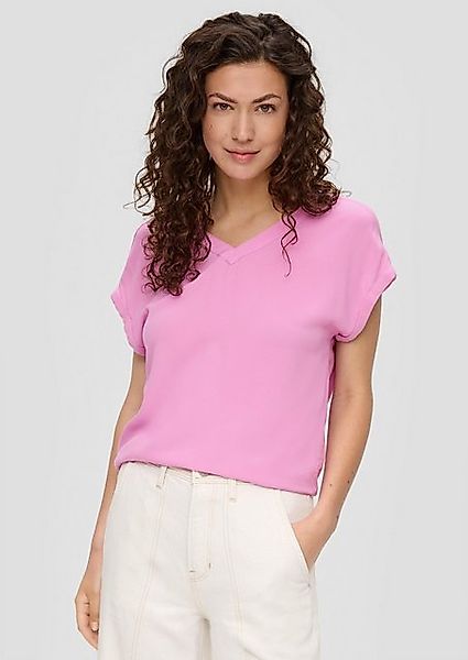 s.Oliver Kurzarmshirt Viskosebluse im Relaxed Fit mit Cut-out-Detail Cut Ou günstig online kaufen