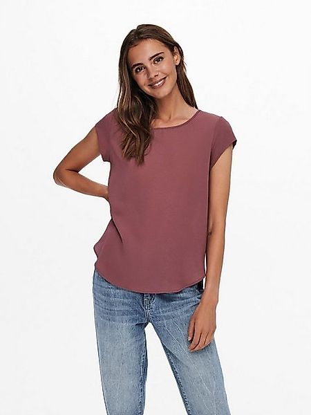 ONLY Blusenshirt Einfarbige Kurzarm Bluse T-Shirt Oberteil ONLVIC (1-tlg) O günstig online kaufen