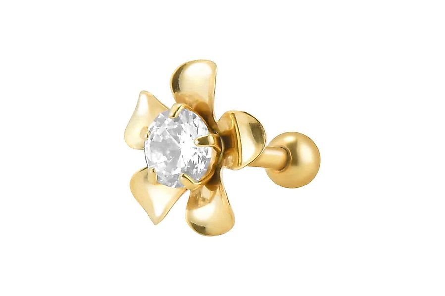 PIERCINGLINE Single-Ohrstecker Chirurgenstahl Ohrpiercing BLUME + günstig online kaufen