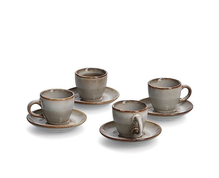 Zeller Present Badaccessoire-Set Espresso-Set, 8-tlg., Keramik, taupe günstig online kaufen