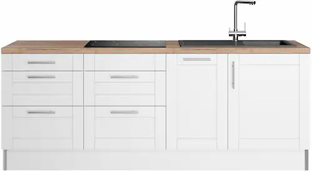 KOCHSTATION Küche »KS-Ahus«, Breite 225 cm, wahlw. Mit E-Geräten, Soft Clos günstig online kaufen