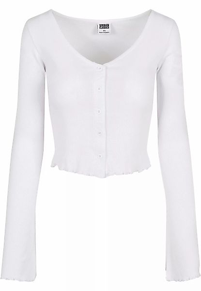 URBAN CLASSICS Langarmshirt "Urban Classics Damen Ladies Cropped Rib Cardig günstig online kaufen