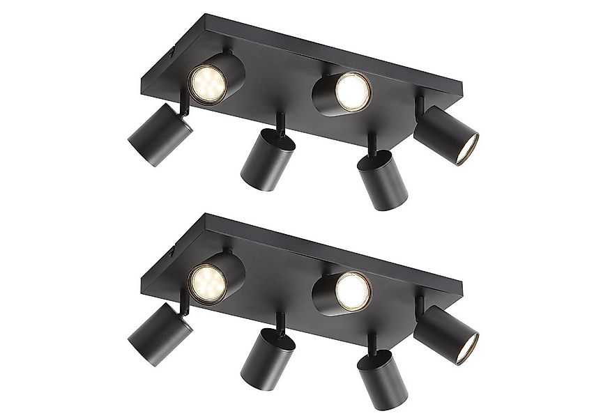 Nettlife Deckenstrahler Deckenstrahler Weiß GU10 4/6 Flammig, 330° Schwenkb günstig online kaufen