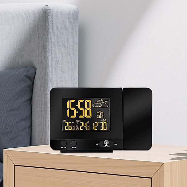 REDOM Projektionswecker Wetteranzeige Uhr mit Doppelwecker günstig online kaufen