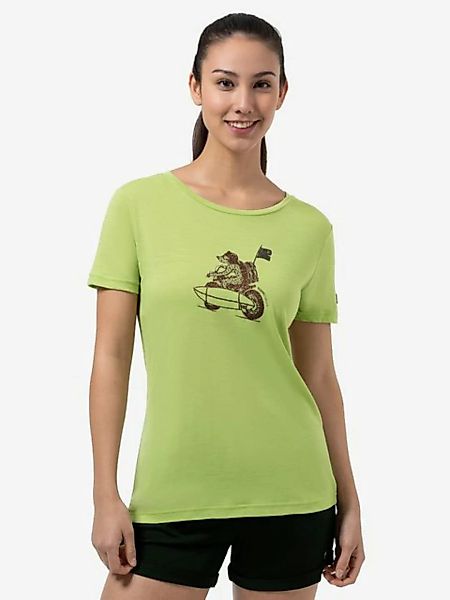 SUPER.NATURAL T-Shirt für Damen, Merino SUPERMOTOR BEAR Bike Motiv, bunt günstig online kaufen