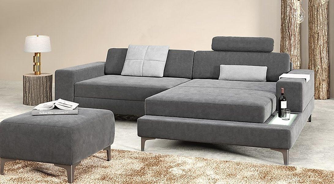 BULLHOFF Ecksofa Designsofa Ecksofa »MÜNCHEN IV« Eckcouch Wohnlandschaft XX günstig online kaufen