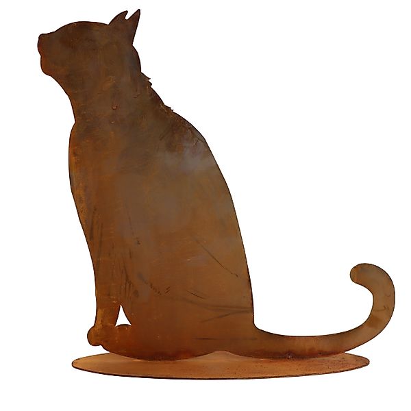 Rostikal Gartenfigur Katze Edelrostfigur 35×33 cm – günstig online kaufen
