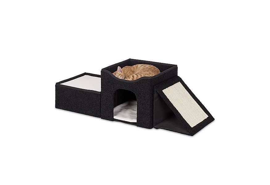 relaxdays Tierhöhle Katzenhöhle mit mehreren Liegeplätzen günstig online kaufen