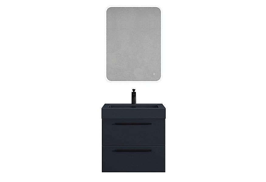 doporro Badmöbel-Set Design Badmöbel Set 2 Schubladen mit SoftClose Quadrat günstig online kaufen