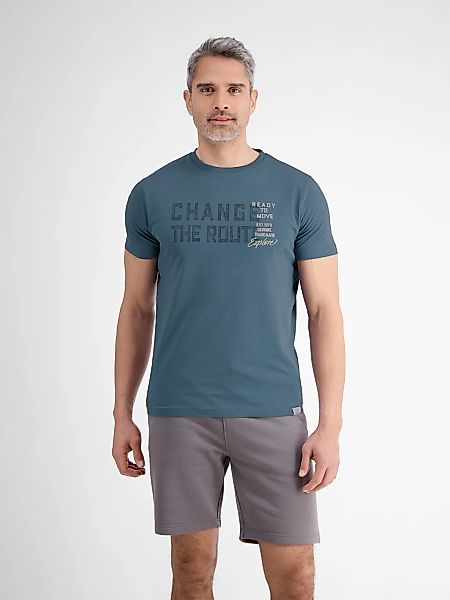 LERROS T-Shirt "LERROS Unifarbenes T-Shirt mit Print" günstig online kaufen