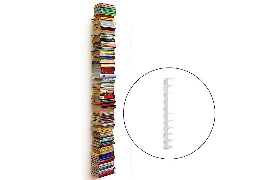 Haseform Wandregal Bücherturm 170 cm (für 1,80 m Bücher) weiss Bücherregal günstig online kaufen
