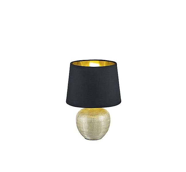 Tischleuchte LUXOR in gold von REALITY Leuchten R50621079 Schwarz / Hellbra günstig online kaufen