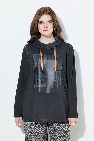 Ulla Popken Sweatshirt Sweatshirt Nex York Stehkragen Langarm cold dyed günstig online kaufen