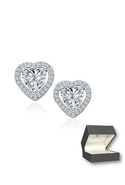 LOVENEST Ohrstecker-Set Herz Ohrringe Silber 925 Damen Ohrstecker kleine He günstig online kaufen