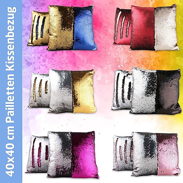 Jungengel Kissenbezug 4x Pailletten Kissenbezüge Dekokissen günstig online kaufen