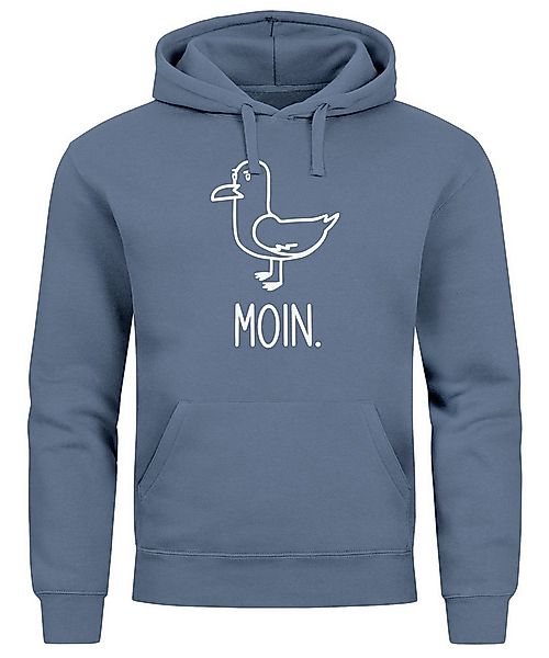 MoonWorks Hoodie Hoodie Herren Frontprint Moin Möwe Geschenk für Nordlichte günstig online kaufen