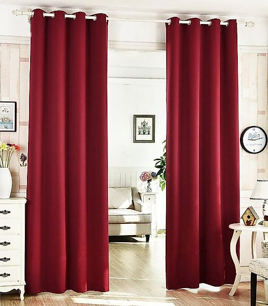 Woltu Vorhang (2 St), Ösen, blickdicht, Leichte Wärmeisolierend Kälteschutz günstig online kaufen