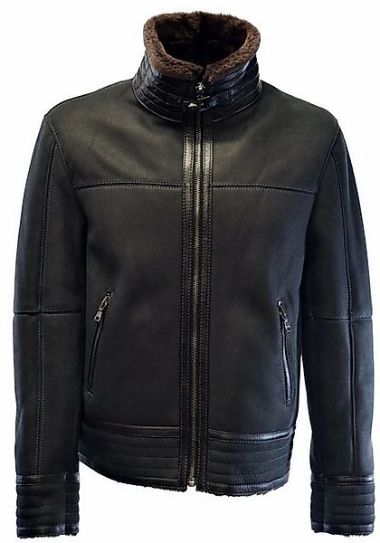 Zimmert Leather Lederjacke Mark Lammfelljacke, Herren, Schwarz, Anthrazit, günstig online kaufen