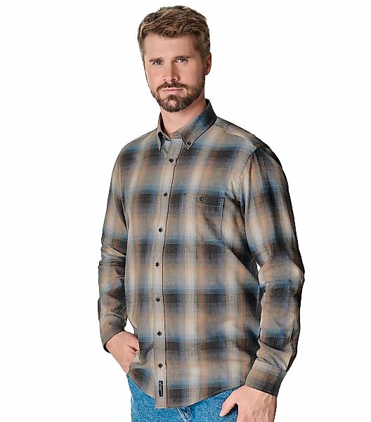 CASAMODA Langarmhemd "CASAMODA Hemdjacke kariert" günstig online kaufen