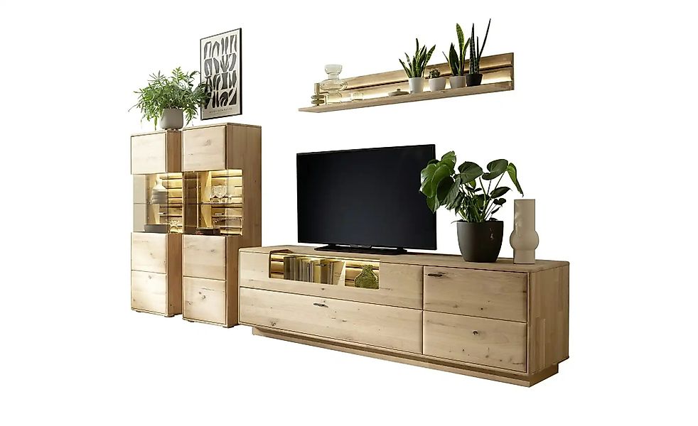 Woodford Wohnkombination  Onna ¦ holzfarben ¦ Maße (cm): B: 322 H: 180 T: 5 günstig online kaufen