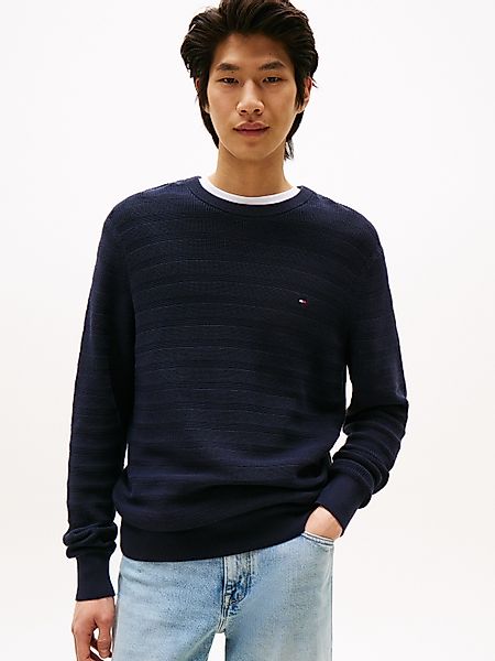 Tommy Hilfiger Rundhalspullover STRIPE STRUCTURE regular günstig online kaufen