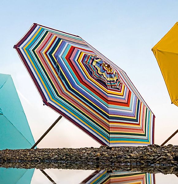 Hochwertiger Sonnenschirm Klassiker Ø 300 cm Multicolor mit Knickmechanismu günstig online kaufen
