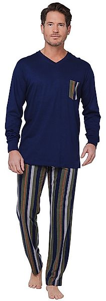 Pastunette Schlafanzug Modischer Herren Pyjama lang (2 tlg) Modisches Desig günstig online kaufen