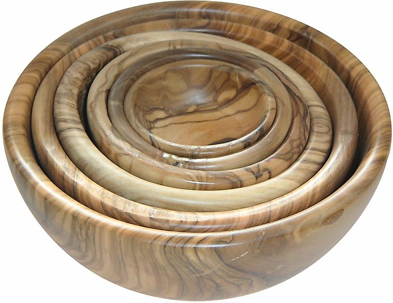 BERARD FRANCE 1892 Schüssel, 6 tlg., aus Olivenholz, Olivenholz, Ø 5-17 cm, günstig online kaufen