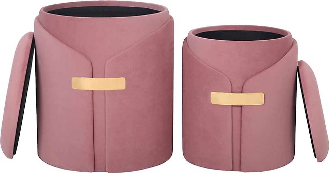 Kayoom Polstergarnitur »Hocker Forcet 125 2er-Set, Edler Kunstsamtbezug« Se günstig online kaufen