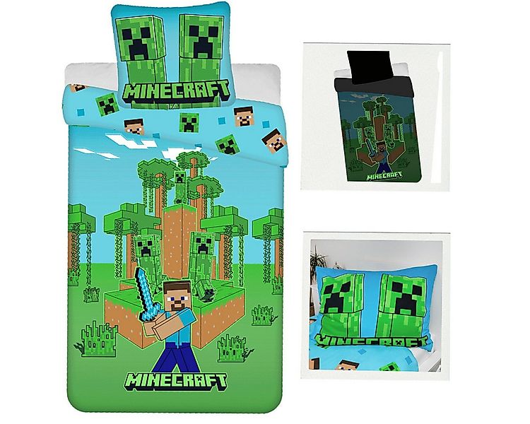Minecraft Bettwäsche Minecraft leuchtende Wende Bettwäsche Kopfkissen Set13 günstig online kaufen