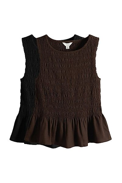 The Set Blusentop The Set Gerafftes Rundhals-Oberteil, 2er-Pack (2-tlg) günstig online kaufen