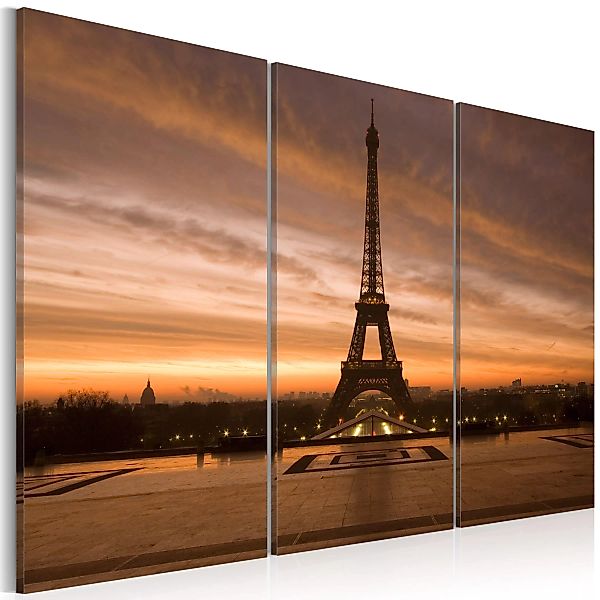 Wandbild - Eiffelturm bei Sonnenuntergang günstig online kaufen